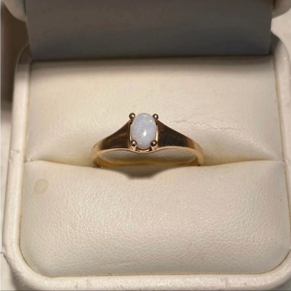 GOLD Opal vintage ring - Picture 2 of 6